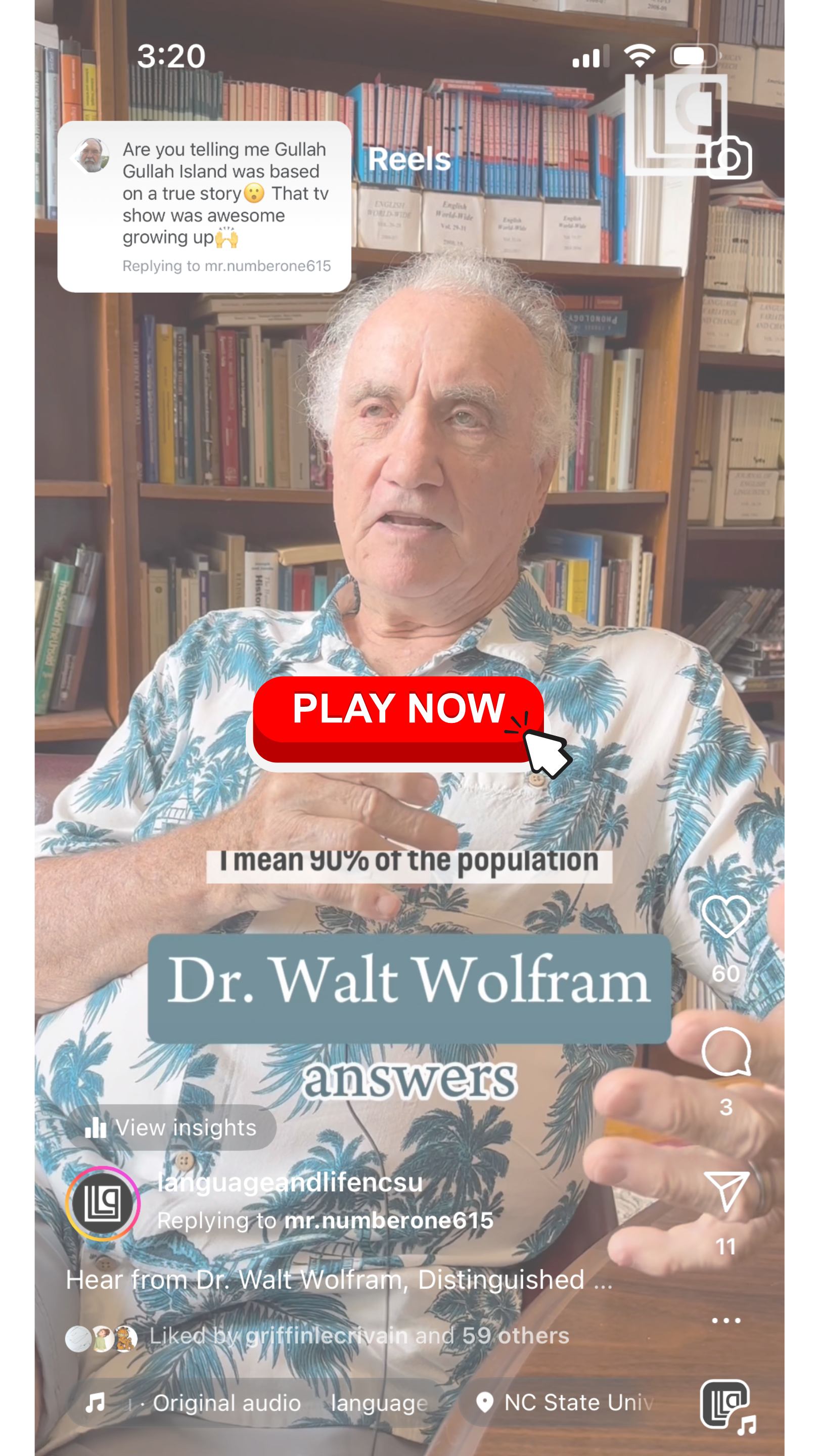 Dr. Walt Wolfram Answers on Social Media